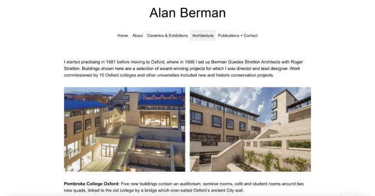 Web Design Example - Alan Berman